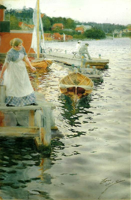 Anders Zorn vagskvalp oil painting image